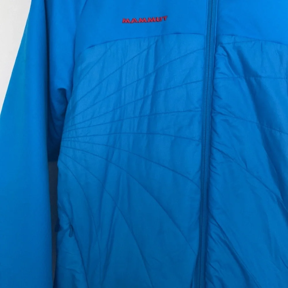 Mammut  womens medium zip up jacket bright blue, zip pockets, hooded - Picture 2 of 11